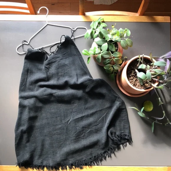 Tigani Lux Linen Moss Dress 1.0 - Picture 7 of 13